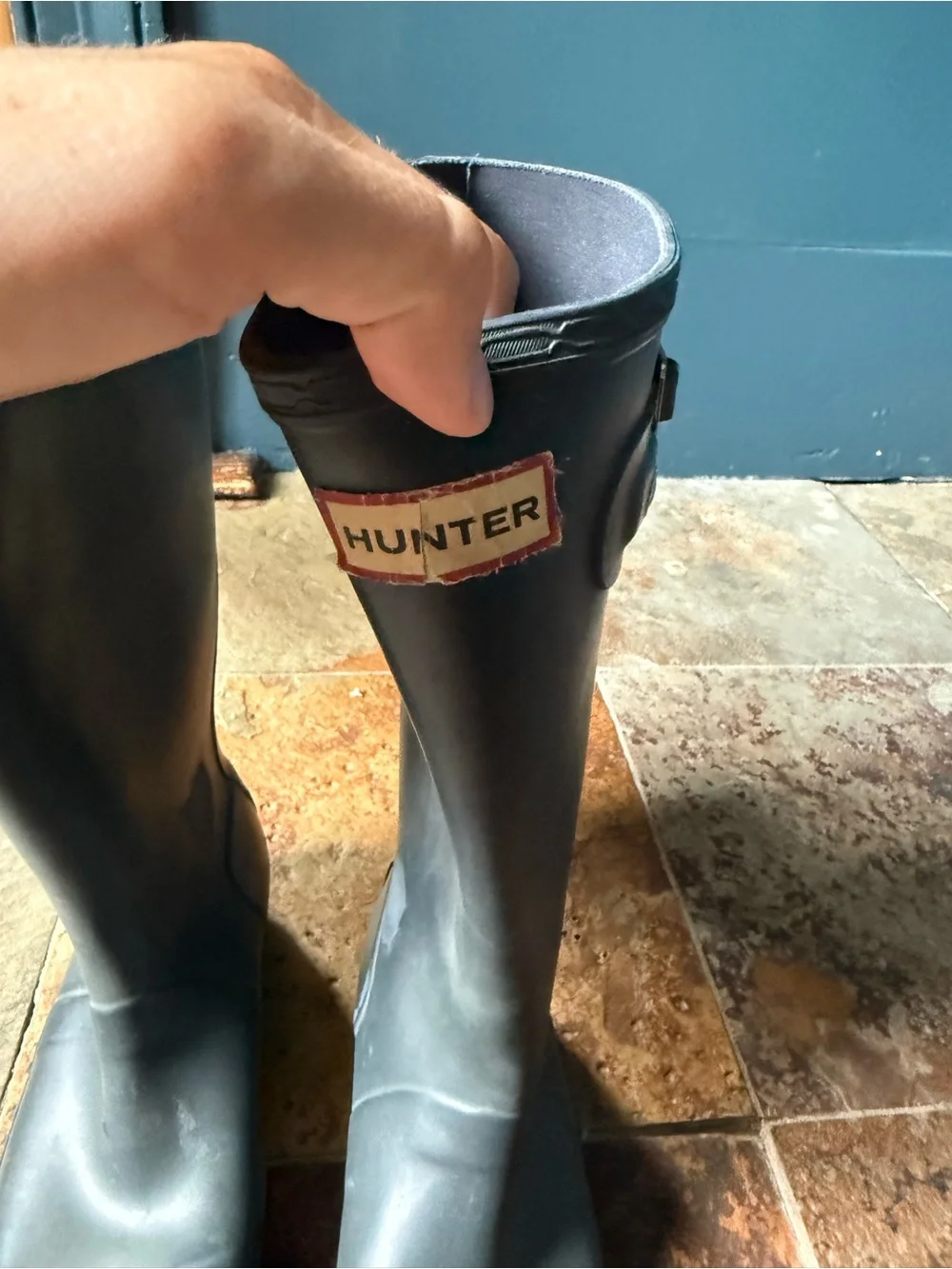 Hunter Girl’s Navy Tall Rain Boots